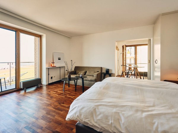 Zwei-Raum-Apartment Meerblick und Balkon (im Rodehuus)