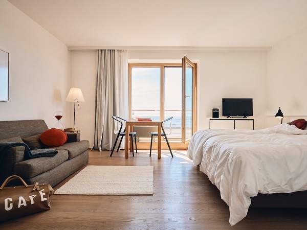 Ein-Raum-Apartment mit Terrassen-Balkon zur Seeseite (im Rodehuus)