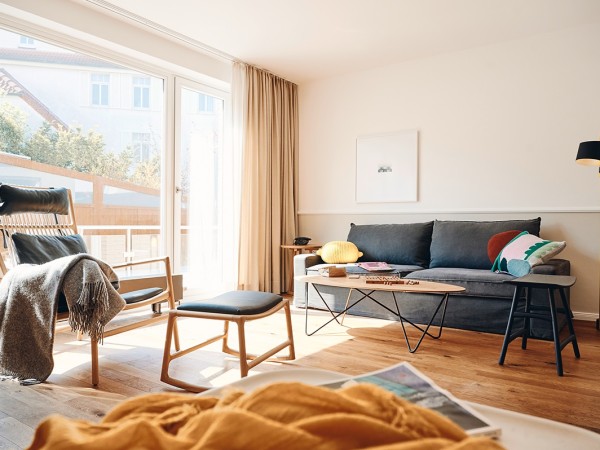 Zwei-Raum-Ferienwohnung Typ L zur Inselseite (Fewo in der Halemstr.)